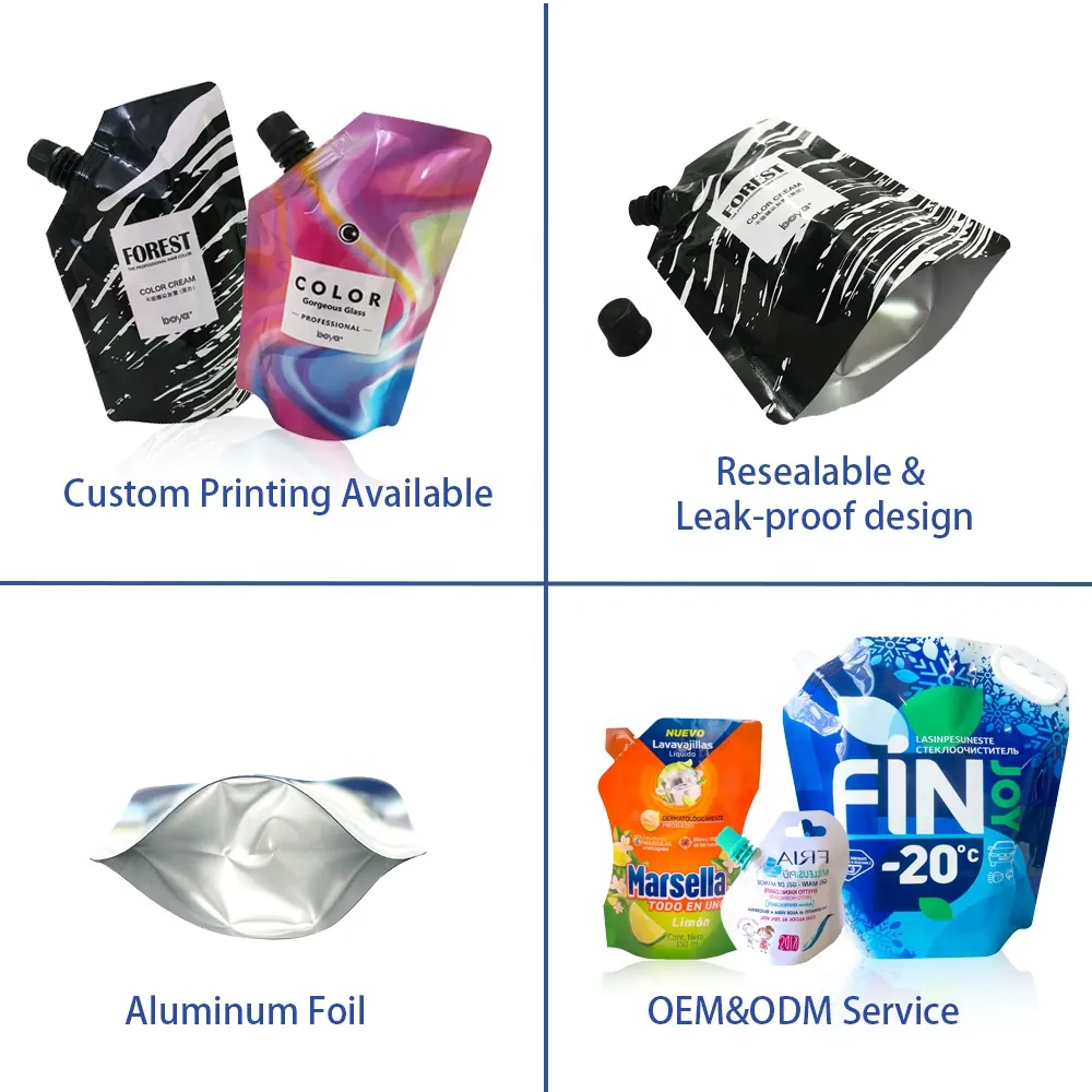 Daily chemical bag applications — dishwasher detergent, laundry and aluminium foil pouches